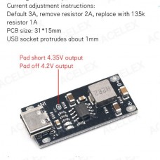Πίνακας Γρήγορης Φόρτισης USB Type-C Είσοδος Υψηλού ρεύματος 3A Polymer Ternary Μπαταρία Λιθίου IP2312 (OEM)