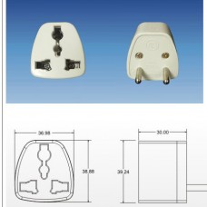 Μετατροπέας Ταξιδιού Ρεύματος WF0806 (Λευκό) (OEM)