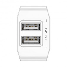 BASEUS CCALL-MN02 Φορτιστής Τοίχου 2x USB (2.1A) (Λευκό)