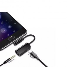 BASEUS L45 Μετατροπέας USB-C Αρσενικό σε 3.5mm / USB-C Θηλυκό (Μαύρο)