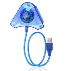 USB  Μετατροπέας Χειριστηρίου PS2 σε PC (Μπλε) (OEM)