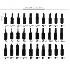 BEST  BST-2166A Σετ Ακριβείας 32 σε 1 για Επισκευή Laptop Κινητά (30 Μύτες)