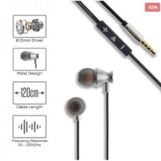 MINGGE M14 Ενσύρματα Μεταλλικά Handsfree Ακουστικά Με Μικρόφωνο (3.5mm) (Ασημί) 