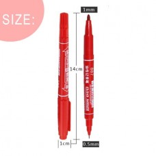 Μαρκαδοράκι 2 σε 1 με Διπλή Μύτη για CD/DVD (Ψηλό 0.5mm) (Χοντρό 1-1.3mm) (Μαύρο) (OEM)