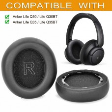 Κάλυμμα Μαξιλαριών Ακουστικών για Anker Soundcore Life Q30/Q35 με Βάση (Δερματίνη) (Ροζ) (OEM)