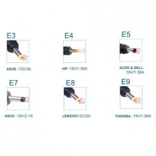 POWERTECH PT-176 Φορτιστής Φορητού Υπολογιστή με Έξι Βύσματα Αντικατάστασης (48w)