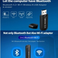LB-LINK BL-WN300BT Αντάπτορας 2 σε 1 Bluetooth 4.2 + Wi-Fi N USB 