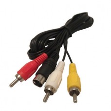 Μετατροπέας Καλώδιο Βίντεο Ήχου 9 Pin σε RCA Αρσενικό για Sega Genesis/MD 2 3 (1.8m) (Μαύρο) (OEM)