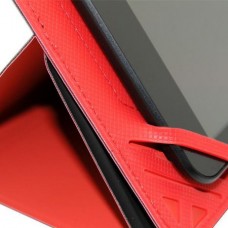 Universal Αναδιπλούμενη Πτυσσόμενη Θήκη για Tablet 7"-8'' (Μαύρο Κόκκινο) (OEM)