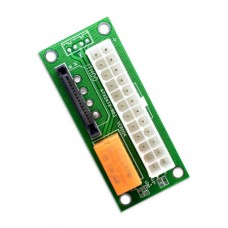 Προσαρμογέας Τροφοδοτικού Ρεύματος ATX 24 Pin σε SATA Διπλή Τροφοδοσίας PSU (Πράσινο) (OEM)