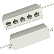 Αντάπτορας RJ11 Αρσενικό σε 5 RJ11 Θηλυκά (Μπεζ) (OEM)