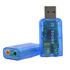 USB Προσαρμογέας Εξωτερικής Κάρτας Ήχου 5.1 (Μπλε) (OEM)