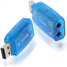 USB Προσαρμογέας Εξωτερικής Κάρτας Ήχου 5.1 (Μπλε) (OEM)