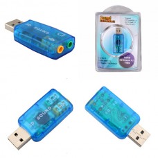 USB Προσαρμογέας Εξωτερικής Κάρτας Ήχου 5.1 (Μπλε) (OEM)