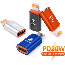 Προσαρμογέας Μετατροπέας Lightning 8 Pin σε USB Type C Θηλυκό PD20W/120W (Ασημί) (OEM)
