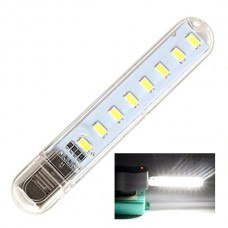 Φορητή Μονάδα USB Led για Φως Ανάγνωσης / Φακός / Φωτάκι Νυκτός (8 Led ) (Ψυχρό) (ΟΕΜ)