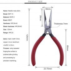 BEST BST-13 Πένσα Κοπής Πρακτικής Μακράς Μύτης (125mm) (Κόκκινο)