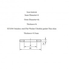 Επίπεδες Ροδέλες M6*8*05 από Ανοξείδωτο Χάλυβα (20τμχ) (Ασημί) (OEM)