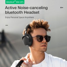 BLITZWOLF BW-HP5 Ασύρματα Bluetooth Ακουστικά με Ενεργή Ακύρωση Θορύβου ANC (Μαύρο)