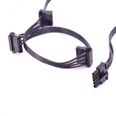 Καλώδιο Τροφοδοσίας 5Pin σε 3 SATA 15Pin με Γωνία για Cooler Master V series V550 V650 V700 V750 Glod V850 V1000 V1200 V1300 Platinum (18AWG) (80cm) (OEM)