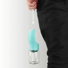 Αντιβακτηριακό Φορητό Μπουκάλι Νερού για Κατοικίδια με Φίλτρο Ενεργού Άνθρακα (350ml) (Ροζ) (OEM)