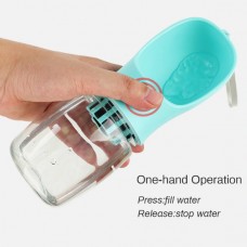 Αντιβακτηριακό Φορητό Μπουκάλι Νερού για Κατοικίδια με Φίλτρο Ενεργού Άνθρακα (350ml) (Ροζ) (OEM)