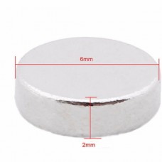 OLOEY Μικρός Στρογγυλός Ισχυρός Μαγνήτης N35 NdFeB (6mm x 2mm)
