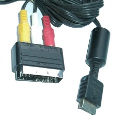 Καλώδιο RCA σε AV Video για PS 2 & 3 με Scart (1.8m) (OEM)