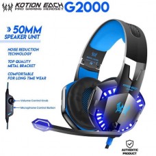 KOTION EACH G2000 Ενσύρματα USB Gaming Ακουστικά με Μικρόφωνο (3.5mm) (Μαύρο/Μπλε)