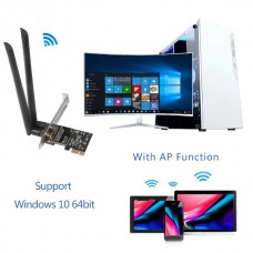 DIEWU TXA069 PCIe Κάρτα δικτύου Διπλής Συχνότητας 2.4 GHz/5.0 GHz  (10/100/1300Mbps) (5dBi)