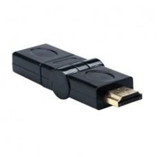 Προσαρμογέας  Περιστρεφόμενος 360° HDMI Αρσενικό σε HDMI Θηλυκό (Μαύρο) (OEM)
