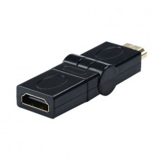 Προσαρμογέας  Περιστρεφόμενος 360° HDMI Αρσενικό σε HDMI Θηλυκό (Μαύρο) (OEM)