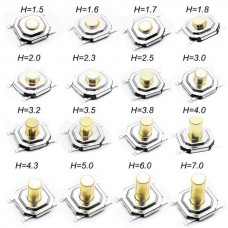 TS-1252 DIP Tact Μικροδιακόπτης 4 Pin DC 12V 0.5A (5.2x5.2x1.7mm) (OEM)