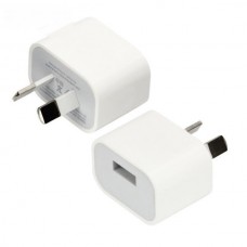 APPLE Αυθεντικός Φορτιστής Τοίχου Αυστραλίας για iPhone iPad iPod Ρολόι (1A) (5w) (Λευκό) (Bulk)