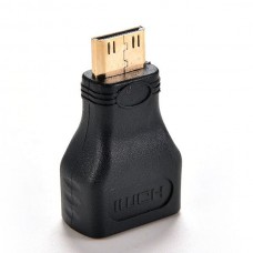 Αντάπτορας Mini HDMI Αρσενικό σε HDMI Θηλυκό (Μαύρο) (OEM)