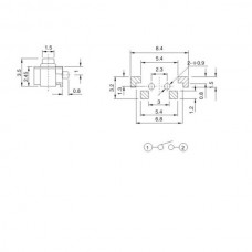 SMD Tact Μικροδιακόπτης 2 Pin DC 12V 0.5A (3x6x3.5mm) (OEM)