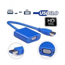 Προσαρμογέας Μετατροπέας USB 3.0 σε VGA (Μπλε) (OEM)