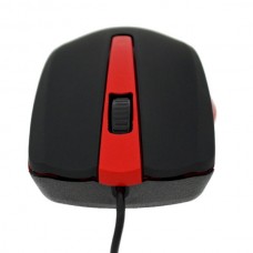 NOOZY SM-26 Ενσύρματο Ποντίκι με 3 Πλήκτρα (1000dpi) (Μαύρο/Κόκκινο)