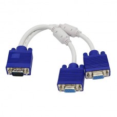 Y Splitter Cable VGA Male to Dual Female VGA With ...