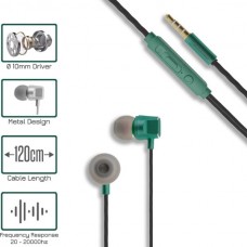 MINGGE M14 Ενσύρματα Μεταλλικά Handsfree Ακουστικά Με Μικρόφωνο (3.5mm) (Πράσινο) 