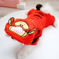 PETCIRCLE Χειμωνιάτικο Χοντρό Φούτερ Σκύλου “Τίγρης” (XXS) (Πορτοκαλί) 