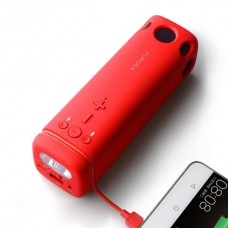 PURIDEA i2 Φορτιστής Ανάγκης, Ηχείο Bluetooth & Φακός LED (8000mAh) (Κόκκινο)