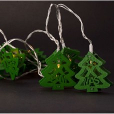 ENTAC ECL-WGCT-10WW   Χριστουγεννιάτικα Εσωτερικά Ξύλινα Πράσινα Δέντρα – Με Λειτουργία Μπαταρίας (Ζεστό Φωτισμο΄ς) (10Led)