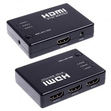 Διαχωριστής  HDMI 3 Εισόδου 1 Εξόδου με Τηλεχειριστήριο 1080p (Μαύρο) (OEM)