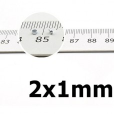 Μικρός Ισχυρός Μαγνήτης N35 NdFeB (2mm x 1mm)