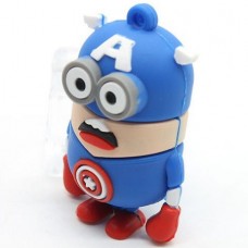 Minion Στικάκι Μνήμης USB 2.0 “Cpt America” (4GB)