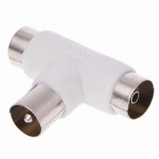 Διαχωριστικό Κεραίας Αρσενικό σε x2 Θηλυκό Ομοαξονικό Καλώδιο (Λευκό) (OEM)
