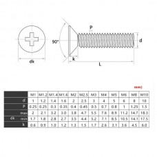 MCSHER Βίδα για Επισκευή Laptop M2*14mm (Philips Φρεζάτη Κεφαλή) (10τμχ) (Ασημί)