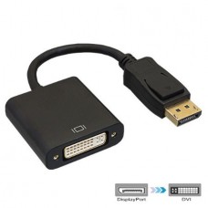 Μετατροπέας Καλώδιο DisplayPort DP Αρσενικό σε DVI Θηλυκό (Μαύρο) (OEM)