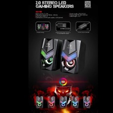 SCORPION SG-118  Ενσύρματα Στερεοφωνικά Ηχεία 2.0 2x3W (2.0) (Μαύρο) (RGB)